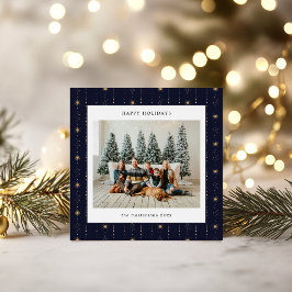 青と金の星の壁紙の写真 ホリデーカード