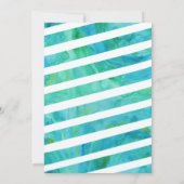 青と金の水彩ビーチ バット・ミツバ祭りの招待状 招待状 (裏面)