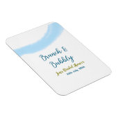 青と金の水彩　バブルとブルン치のウェディングシャワー マグネット (右側)