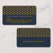 青と金の水玉模様のオムツくじチケット エンクロージャーカード (正面/裏面)