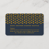 青と金の水玉模様のオムツくじチケット エンクロージャーカード (正面)