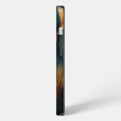 青と金の波 iPhoneケース (左側面)