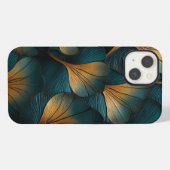 青と金の波 iPhoneケース (裏面横)