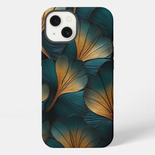 青と金の波 iPhoneケース (裏面)