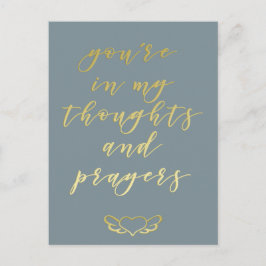 青と金の祈りと思いやり ポストカード