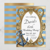 青と金の航海の招待状 招待状 (正面/裏面)