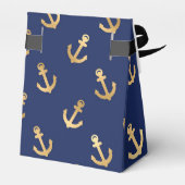 青と金の航海アンカー柄 フェイバーボックス (裏面サイド)