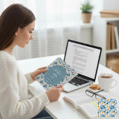 青と金の花模様 ノートブック