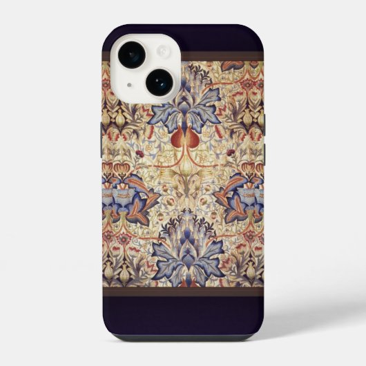 青と金の花 iPhoneケース (裏面)