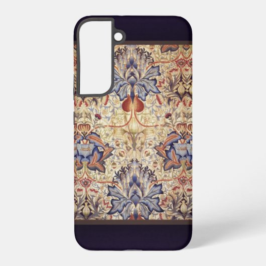 青と金の花 SAMSUNG GALAXYケース (裏面)