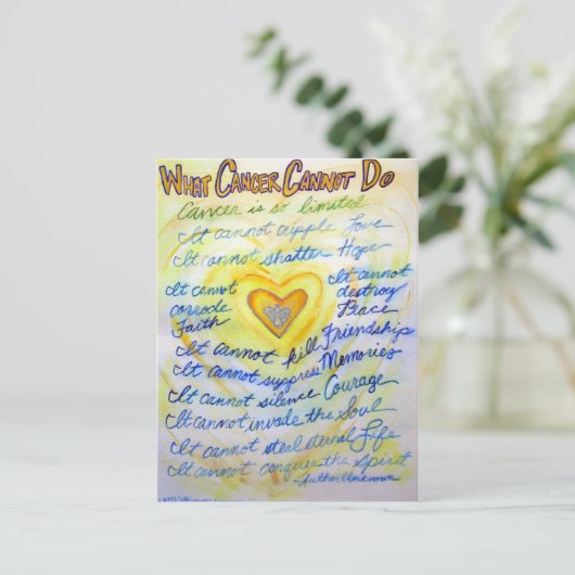 青と金ゴールドがはがきを取れないこと ポストカード (スタンド正面)