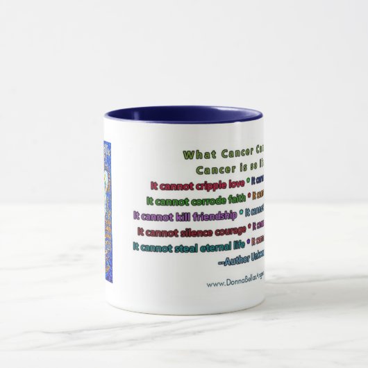 青と金ゴールドがんエンジェルマグ マグカップ (中央)