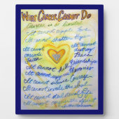 青と金ゴールドがんエンジェル絵画の詩のプラーク フォトプラーク (正面)