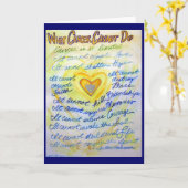 青と金ゴールドがグリーティングカードを実行できない場合 カード (黄色い花)