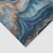 青と金ゴールドに浮かぶ美しい水晶 薄葉紙 (詳細)