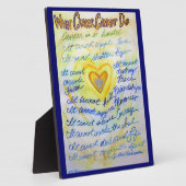 青と金ゴールドのがん絵画詩のアートプラーク フォトプラーク (側面)