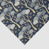 青と金ゴールドのアールデコ松の木の切り離し 薄葉紙 (詳細)