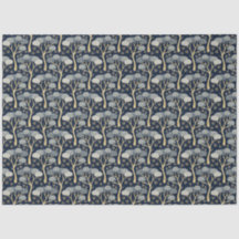 青と金ゴールドのアールデコ松の木の切り離し