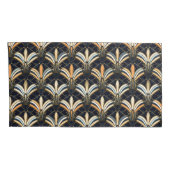 青と金ゴールドのアールデコ 枕カバー (裏面-右)