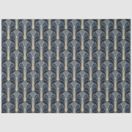 青と金ゴールドのエレガントアールデコ噴水の分離 薄葉紙