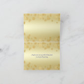 青と金ゴールドのオーナメントクリスマスフォトカード シーズンカード (内部)