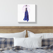 青と金ゴールドのキャンバスプリント キャンバスプリント (インサイチュ (寝室))