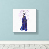 青と金ゴールドのキャンバスプリント キャンバスプリント (インサイチュ (ウッドフロア))