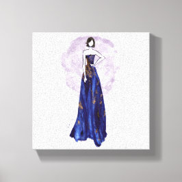 青と金ゴールドのキャンバスプリント キャンバスプリント