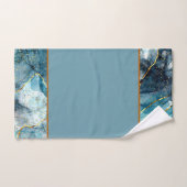 青と金ゴールドのキラキラした大理石のバスタオルセット バスタオルセット (ハンドタオル)