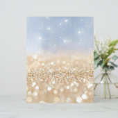 青と金ゴールドのグリッターテクスチャスクラップブック紙 (スタンド正面)