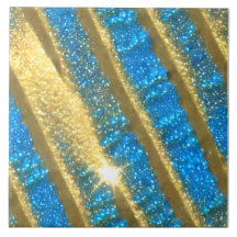 青と金ゴールドのグリッターパターン
