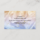 青と金ゴールドのグリッター 名刺 (裏面)