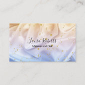 青と金ゴールドのグリッター 名刺 (正面)