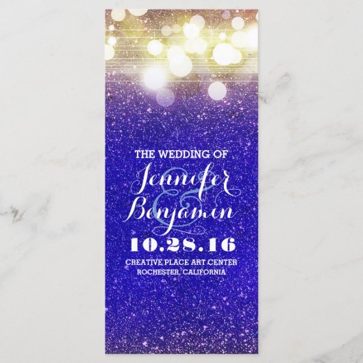 青と金ゴールドのストリングライトプログラム プログラム (正面)