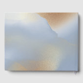 青と金ゴールドのテクスチャ ゲストブック (裏面)