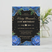 青と金ゴールドのバラフローラ21日 招待状 (スタンド正面)