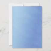 青と金ゴールドのフローラ幾何学的結婚式招待状 招待状 (裏面)