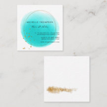 青と金ゴールドのブラシストローク