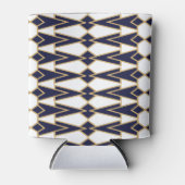 青と金ゴールドのボウタイ 缶クーラー (正面)