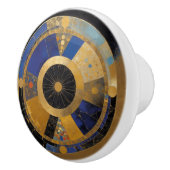 青と金ゴールドの円 セラミックノブ (右)