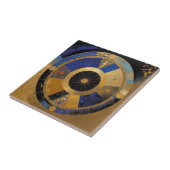 青と金ゴールドの円 タイル (側面)