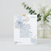 青と金ゴールドの分割カード 案内状 (スタンド正面)