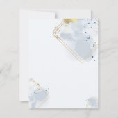 青と金ゴールドの分割カード 案内状 (裏面)