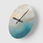 青と金ゴールドの大理石時計 ラウンド壁時計 (傾斜)
