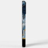 青と金ゴールドの大理石脈 Case-Mate iPhoneケース (裏面 / 右)