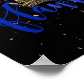 青と金ゴールドの完璧なポスター ポスター (角)