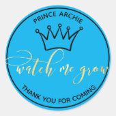 青と金ゴールドの成長を見王室のる ラウンドシール (正面)