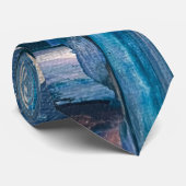 青と金ゴールドの抽象芸術のネクタイ ネクタイ (ロール)