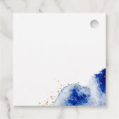 青と金ゴールドの抽象芸術王室のを心から待つ フェイバータグ (裏面)