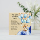 青と金ゴールドの抽象芸術王室のを心から待つ 招待状 (スタンド正面)